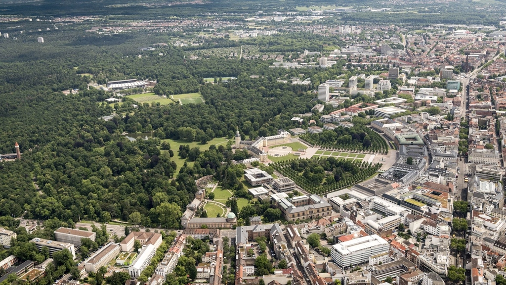 Karlsruher Schloss von oben