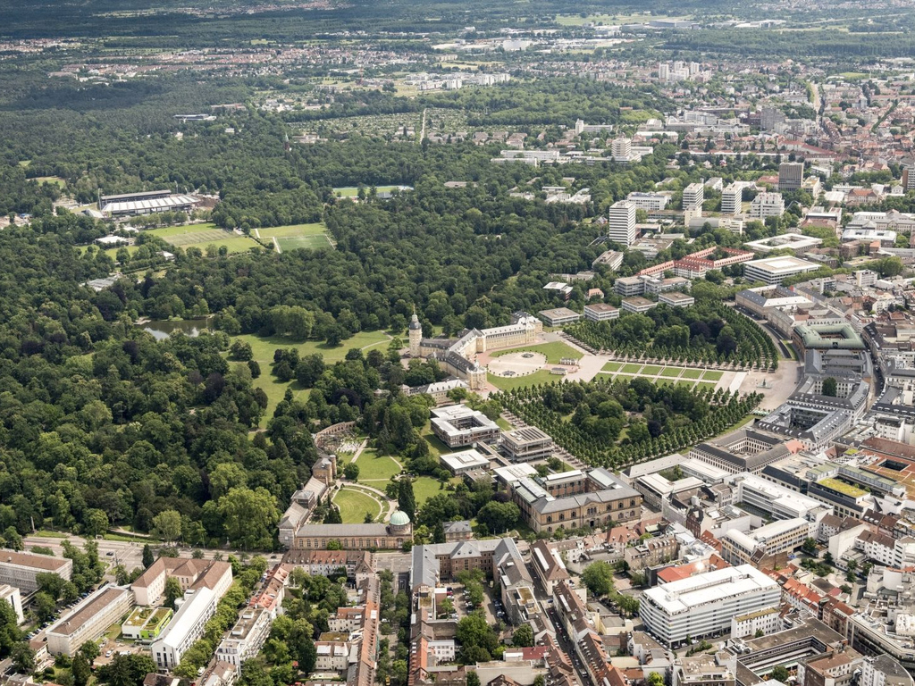 Karlsruher Schloss von oben